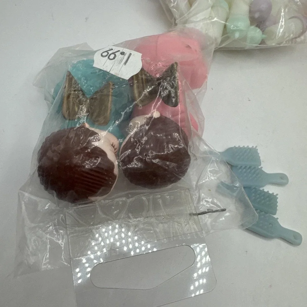 Vintage Large Lot Baby Shower Cake Cupcake Toppers 40 Pieces Party Favors